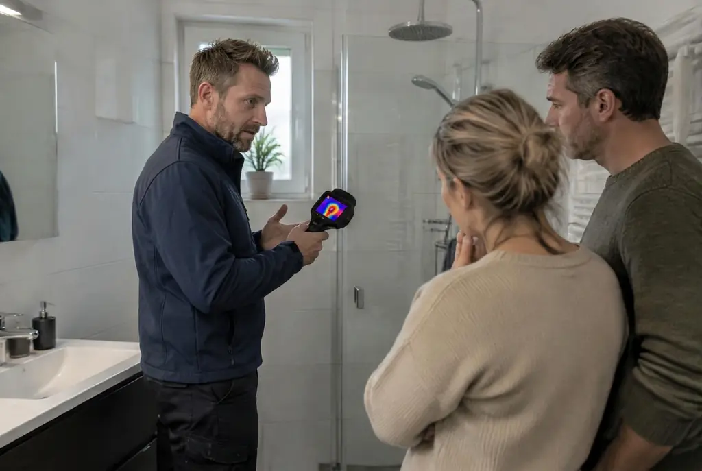 Lekdetectie Badhoevedorp – specialist legt bevindingen uit aan bewoner